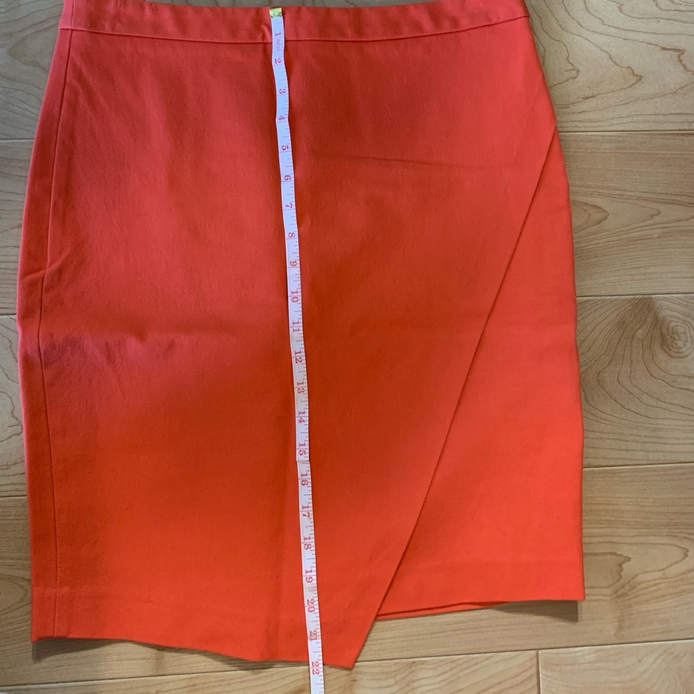 ❌SOLD❌ ✨HP✨ 🦋 3/$9 Banana Republic Orange red pink wrap pencil skirt size 6 - Picture 8 of 8